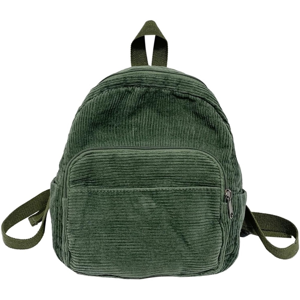 Small Green Corduroy Backpack